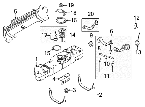 2014 Ford E-350 Super Duty Fuel Supply Pedal Travel Sensor Diagram for BC2Z-9F836-B