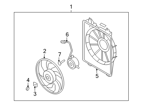2009 Hyundai Veracruz Cooling System, Radiator, Water Pump, Cooling Fan Blower Assembly Diagram for 25380-3J000