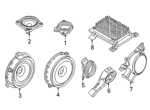 2022 Kia Carnival Sound System Front M Speaker Assembly Diagram for 96320L2200