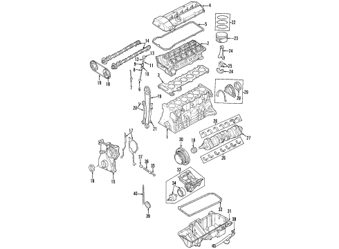 2003 BMW X5 Engine Parts, Mounts, Cylinder Head & Valves, Camshaft & Timing, Oil Pan, Oil Pump, Crankshaft & Bearings, Pistons, Rings & Bearings, Variable Valve Timing Solenoid Valve (Solv) Diagram for 11361432532