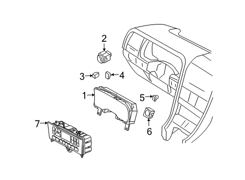 2003 Lincoln Aviator Power Seats Dash Control Unit Diagram for 2C5Z-19980-AA