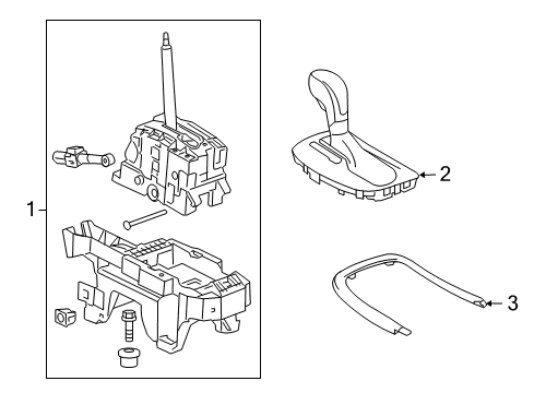 2012 Buick Regal Center Console Trim Bezel Diagram for 13269962