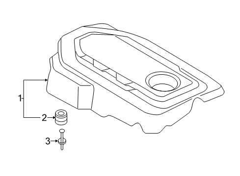 2018 Kia Sorento Engine Appearance Cover Engine Cover Assembly Diagram for 292402GGA1