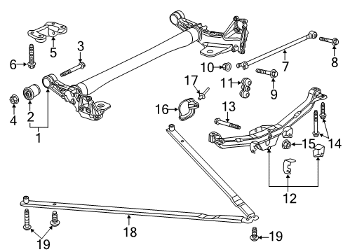 2016 Buick Cascada Rear Suspension Support Brace Diagram for 13369394