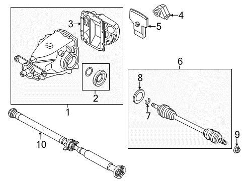 2015 BMW 328i Axle & Differential - Rear Left Output Shaft Diagram for 33207637445