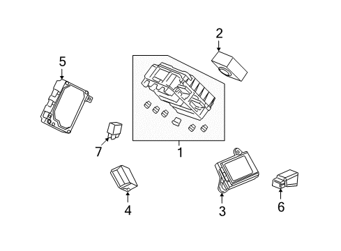 2011 Acura RDX Electrical Components Box Assembly, Fuse Diagram for 38200-STK-A03