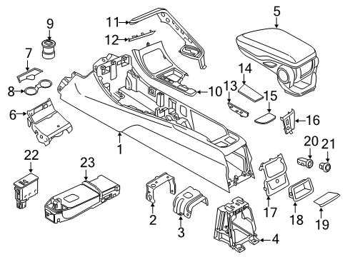 2018 BMW X2 Center Console Drink Holder Diagram for 51169299529