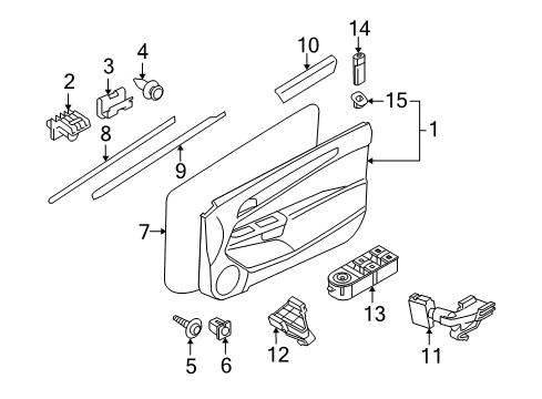 2008 Saturn Astra Front Door Switch, Side Window & Multifunction Diagram for 13228877