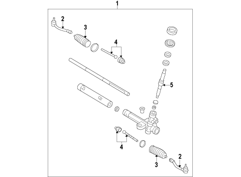 2009 Hyundai Genesis P/S Pump & Hoses, Steering Gear & Linkage Pump Assembly-Power Steering Oil Diagram for 57100-3M100