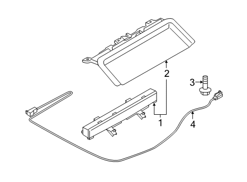 2010 Infiniti M45 High Mount Lamps Lamp Assembly-Stop, High Mounting Diagram for 26590-EG000