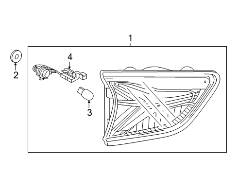 2019 Chevrolet Blazer Bulbs Back Up Lamp Diagram for 85115489