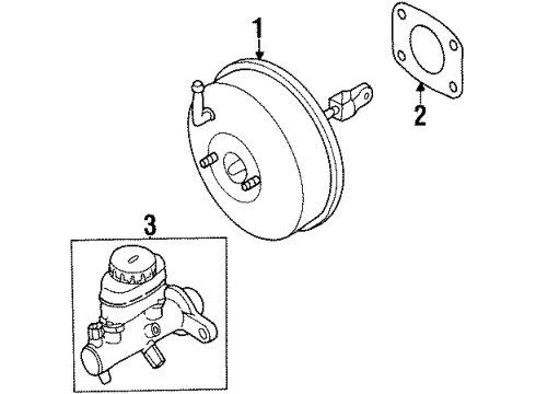 1995 Nissan Sentra Hydraulic System Cylinder Brake Diagram for 46010-1M220