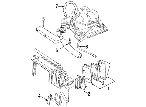 1992 GMC Jimmy Filters Tube Asm-Crankcase Vent Diagram for 10118742