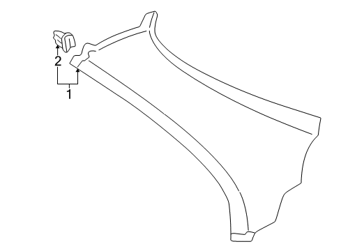1996 Acura Integra Interior Trim - Quarter Panels Garnish, Left Rear Pillar (Coast Sand) Diagram for 84181-ST8-000ZB