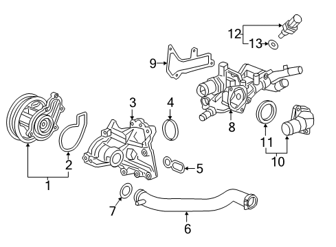 2020 Honda Accord Powertrain Control Pipe, Connecting Diagram for 19505-6A0-A00