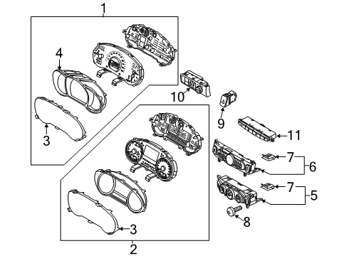 2019 Kia Soul Traction Control Components Cluster Assembly-Instrument Diagram for 94016B2770