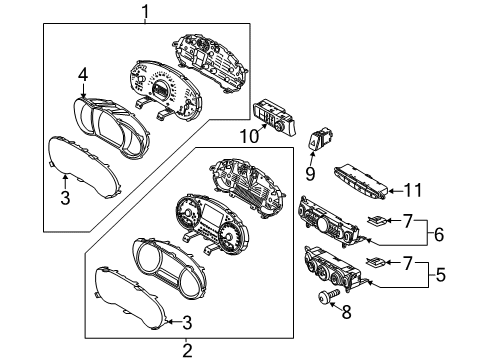 2019 Kia Soul Instruments & Gauges Cluster Assembly-Instrument Diagram for 94016B2742