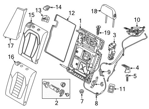 2018 BMW X3 Rear Seat Components Bush Diagram for 52207134124