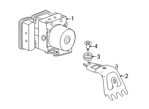 2022 Acura MDX ABS Components SET Diagram for 57100-TYC-A03