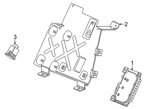 2020 Chevrolet Corvette Electrical Components Module Diagram for 84884493