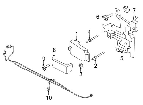 2018 Ford F-350 Super Duty Cruise Control System Sensor Diagram for HC3Z-9E731-A