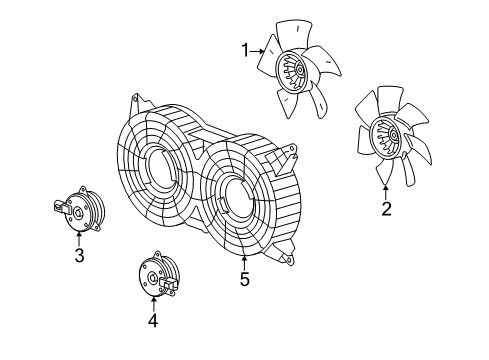 Diagram for 2008 Cadillac SRX A/C Condenser Fan