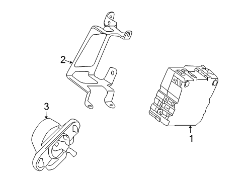 2011 Nissan Altima Hydraulic System Bracket-Module, A Diagram for 47895-JA820