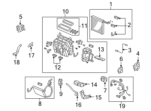 2009 Honda Accord Switches & Sensors Motor Assembly, Mode Diagram for 79140-TA0-A01