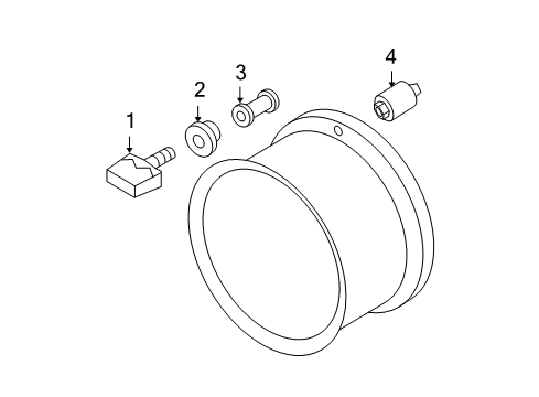 2009 Nissan Sentra Tire Pressure Monitoring Control Assembly-Key Less Diagram for 28595-ZE80A