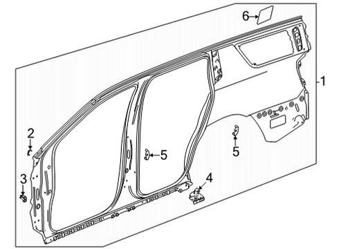 2021 GMC Yukon Uniside Lower Filler Diagram for 84847758