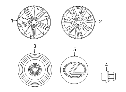 2011 Lexus HS250h Wheels Wheel, Disc Diagram for 4261A-75020