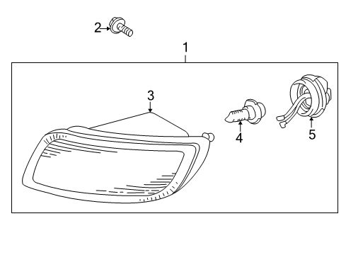 2000 Lexus ES300 Fog Lamps Lamp Assembly, Fog, RH Diagram for 81210-33130