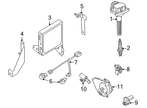 2004 Infiniti G35 Powertrain Control Ignition System-Ecm Diagram for 23710-AC012