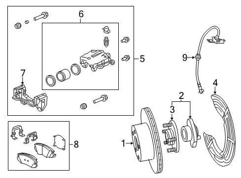 2015 Chevrolet Caprice Front Brakes Rotor Diagram for 92260109
