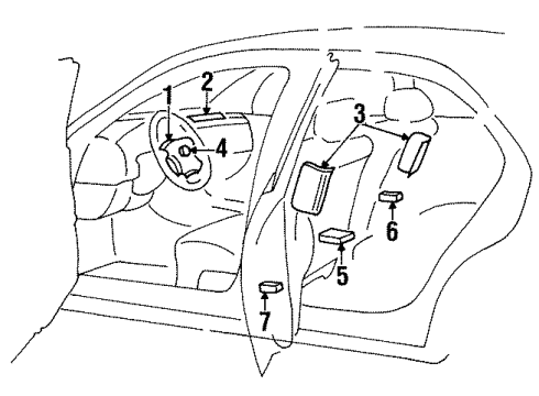 1998 Nissan Maxima Air Bag Components Wire Assy-Steering Air Bag Diagram for B5554-0V025