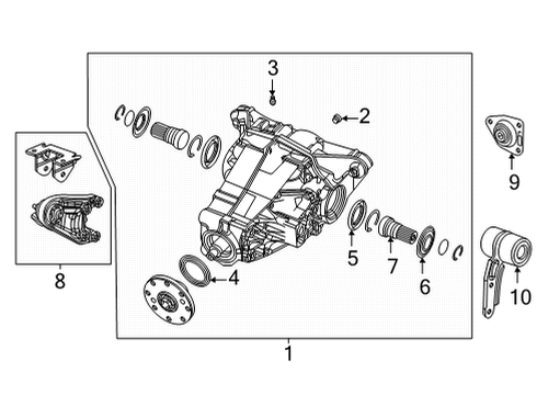 2022 Jeep Grand Wagoneer Axle & Differential - Rear AXLE Diagram for 68546984AA