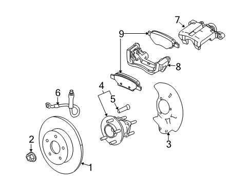 2010 Saturn Sky Brake Components Hose Asm, Rear Brake Diagram for 15271580