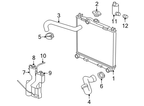 2007 Mitsubishi Raider Wiper & Washer Components Hose-Radiator Outlet Diagram for 52029279AB