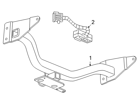2009 Saturn Vue Trailer Hitch Components Harness Diagram for 25860154