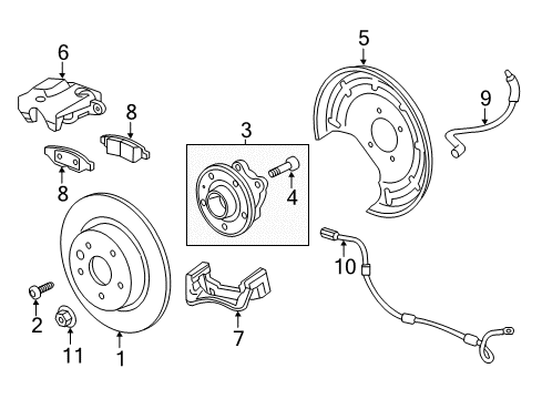 2020 Buick Envision Brake Components Rear Speed Sensor Diagram for 84250931