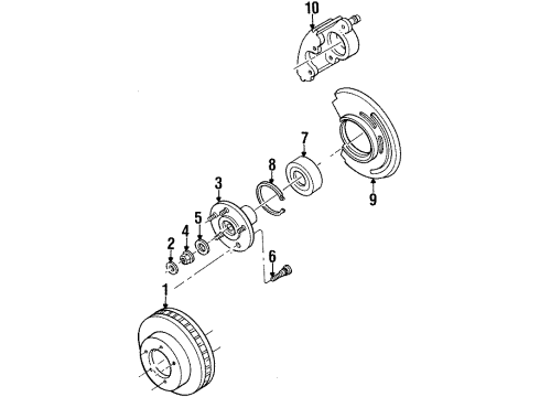 2000 Mercury Villager Front Brakes Brake Hose Diagram for XF5Z-2078-AA