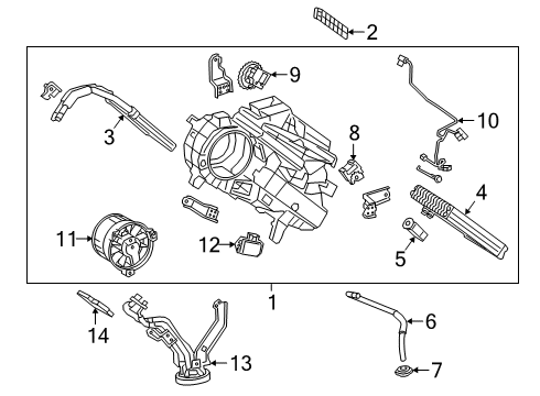 2021 Lexus RX450hL Auxiliary Heater & A/C Damper Servo Sub-Assembly Diagram for 87106-48250