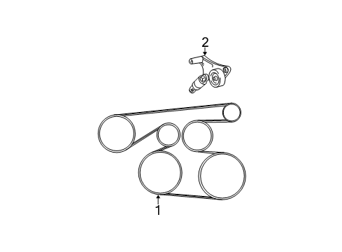 2004 Toyota Highlander Belts & Pulleys Power Steering Belt Diagram for 90080-91212