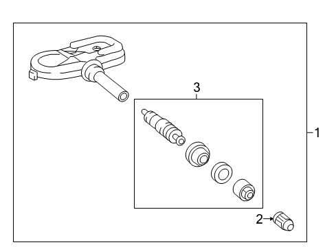 2021 Toyota Camry Tire Pressure Monitoring Receiver Diagram for 897B0-06111