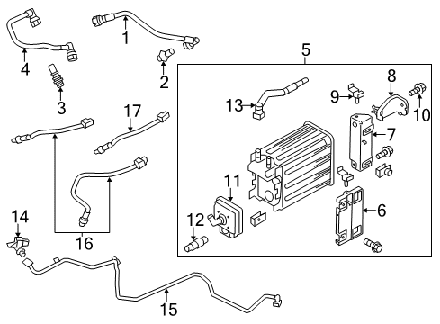 2013 Ford F-150 Emission Components Lower Oxygen Sensor Diagram for BL3Z-9G444-A