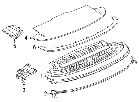 2020 BMW 430i Stowage Compartment Mounting Element Incl. Spacer Plates Diagram for 54377312862