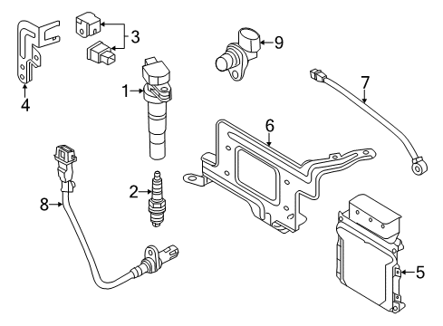 2013 Kia Rio Powertrain Control Bracket-Pcu Diagram for 391092B350