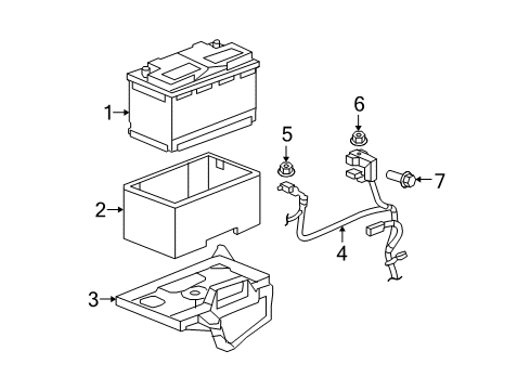 2009 Jeep Grand Cherokee Battery Support-Battery Diagram for 55396428AE