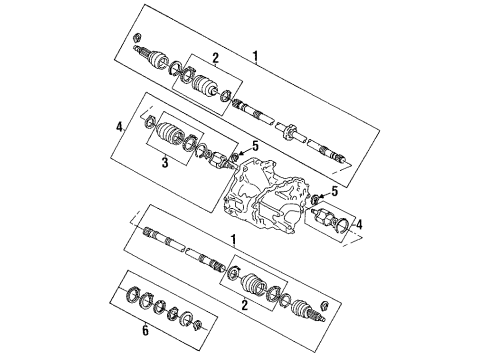 1995 Ford Aspire Drive Axles - Front Outer Boot Diagram for F4BZ3A331B