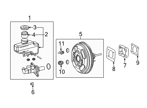 2021 Lexus LS500 Hydraulic System Bracket, Brake Boost Diagram for 44731-50030